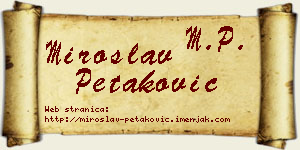 Miroslav Petaković vizit kartica